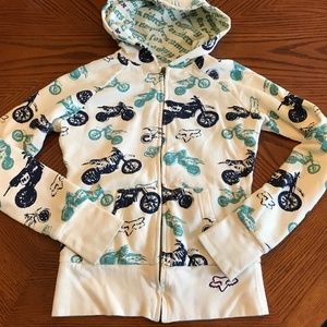 Fox Motocross Reversible Sweatshirt Hoodie White